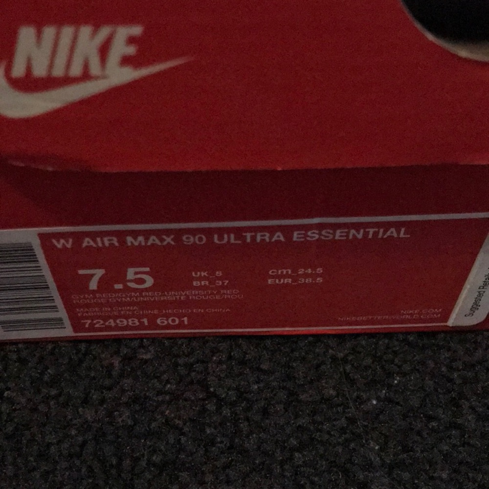 Red nike air max size 7.5